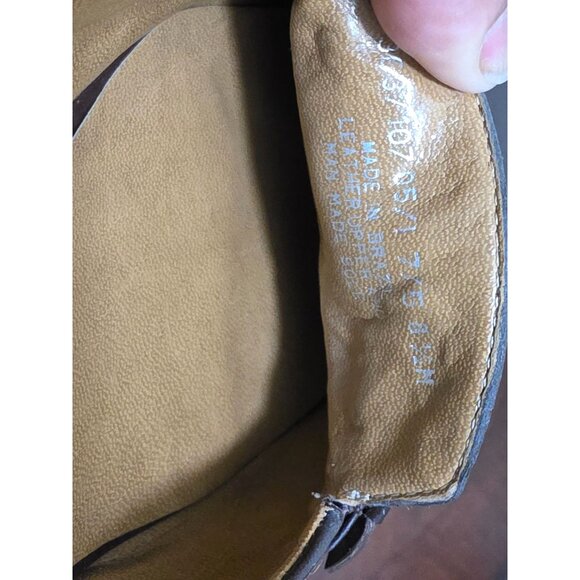 Franco Sorto Brown Leather Slip-On Loafer Mules With Kitten Heel Size 8.5 - Picture 9 of 11